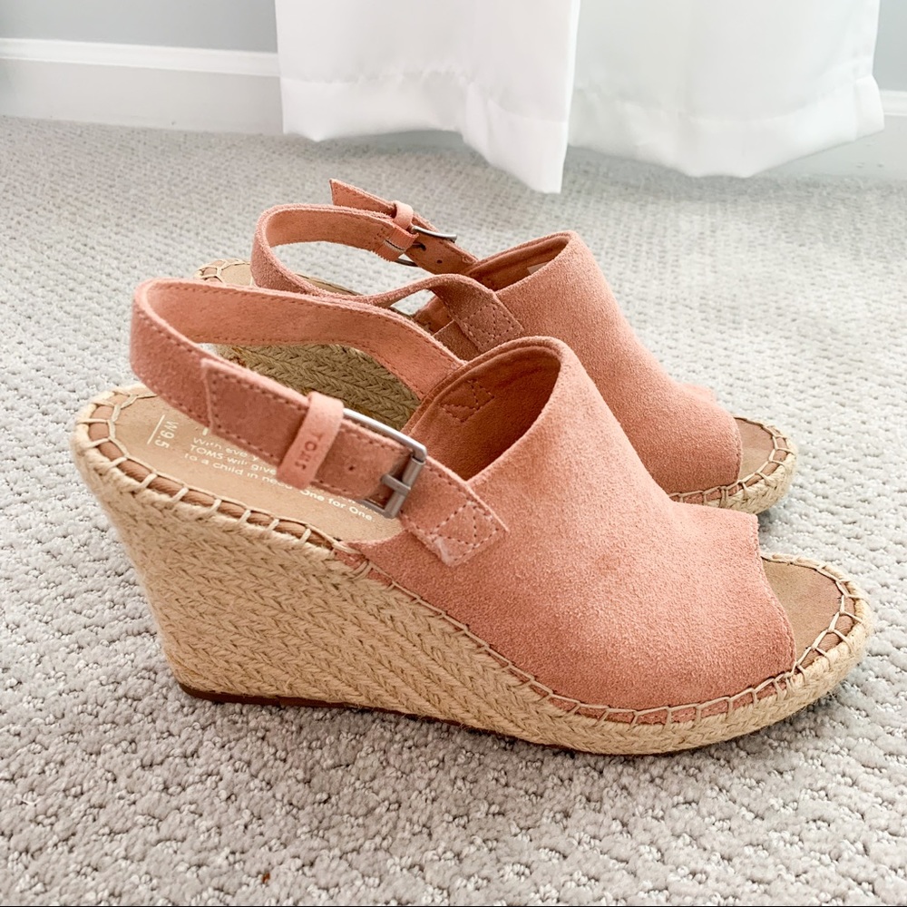Pink TOMS Wedges